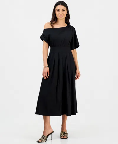 Inc International Concepts Petite Off-shoulder Maxi Dress, Macy's Exclusive In Black