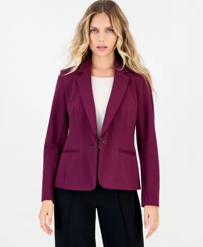 Inc International Concepts Petite Ponte Blazer, Created For Macy's In Purple