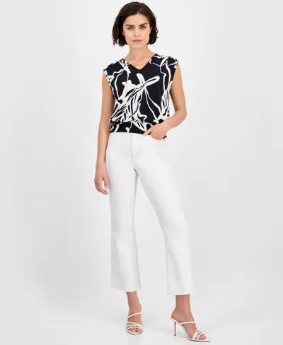 Inc International Concepts Petite Printed Banded-hem Sleeveless Top, Exclusively At Macy's