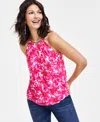 INC INTERNATIONAL CONCEPTS PETITE PRINTED HADWARE-DETAIL TANK TOP, CREATED FOR MACY'S