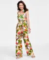 Inc International Concepts Plus Size Printed Linen Wide-leg Pants, Created For Macy's In Tropical Garden