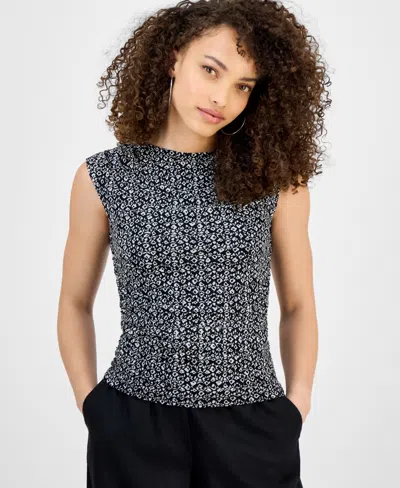 Inc International Concepts Petite Printed Mesh Tank Top, Exclusively At Macy's