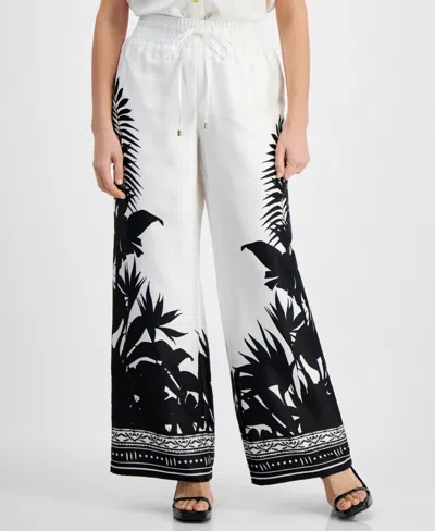Inc International Concepts Petite Printed Wide-leg Pants, Created For Macy's In Kate Palm