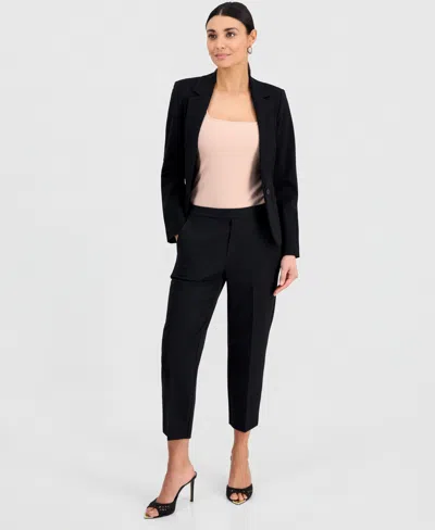 Inc International Concepts Petite Pull-on Cropped Pants, Created For Macy's In Black
