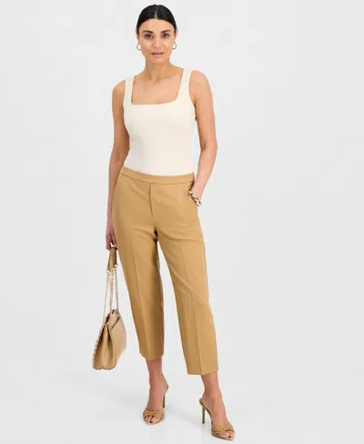 Inc International Concepts Petite Pull-on Cropped Pants, Created For Macy's In White