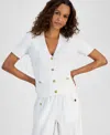 Inc International Concepts Petite Short-sleeve Knit Cardigan, Exclusively At Macy's