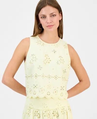 Inc International Concepts Petite Sleeveless Crystal Top Midi Skirt Macys Exclusive In Multi