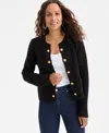 Inc International Concepts Petite Textured Cardigan, Macy's Exclusive In Black