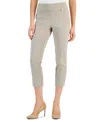 Inc International Concepts Women's Petite Tummy-control Pull-on Capri Pants, Created For Macy's In Gray