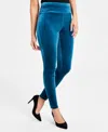 Inc International Concepts Petite Velvet Skinny Pants, Created For Macy's In Crimson Autumn