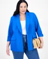 Inc International Concepts Plus Size 3/4-sleeve Blazer, Created For Macy's