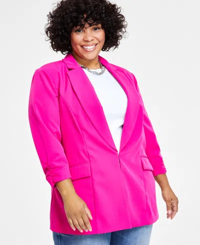 Inc International Concepts Plus Size 3/4-sleeve Blazer, Created