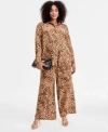 Inc International Concepts Plus Size Animal Print Shirt High Rise Pants Exclusively At Macys