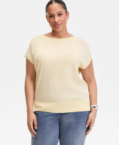 Inc International Concepts Plus Size Dolman-sleeve Sweater, Macy's Exclusive In Multi