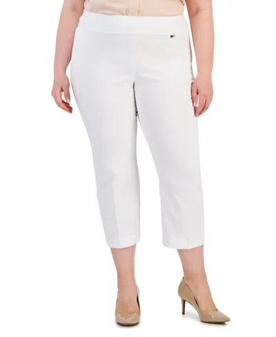 INC INTERNATIONAL CONCEPTS PLUS SIZE MID-RISE PULL-ON CAPRI PANTS, CREATED FOR MACY'S