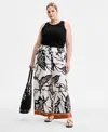 Inc International Concepts Plus Size Printed High-rise Pants, Exclusively At Macy's