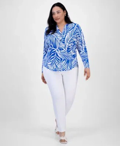 Inc International Concepts Plus Size Printed Shirt Skinny Pants Exclusively At Macys