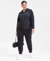 Inc International Concepts Plus Size Shine Hoodie Shine Sweatpants Tayviss Shoulder Bag Exclusively At Macys In Black