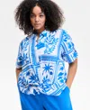 Inc International Concepts Plus Size Twist-hem Blouse, Exclusively At Macy's