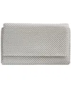 Inc International Concepts Prudence Shiny Mesh Clutch, Created For Macy's In Silver,silver