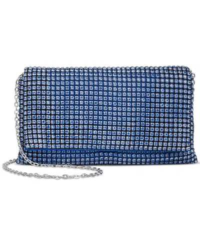 Inc International Concepts Prudence Small Diamond Mesh Crossbody, Created For Macy's In Blue