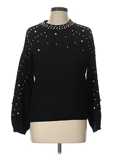 Pre-owned Inc International Concepts Pullover Sweater In Black
