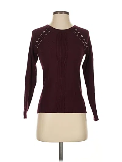 Pre-owned Inc International Concepts Pullover Sweater In Burgundy