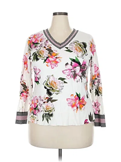 Pre-owned Inc International Concepts Pullover Sweater In White