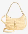Inc International Concepts Quynn Small Quilted Crossbody, Exclusively At Macy's In Yellow