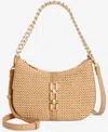 Inc International Concepts Quynn Small Straw Crossbody, Exclusively At Macy's In Straw,english Walnut