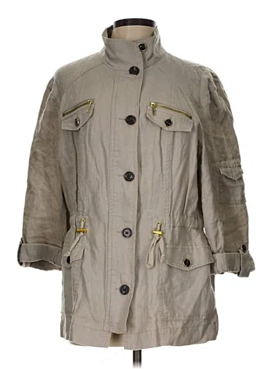 Pre-owned Inc International Concepts Raincoat In Gray