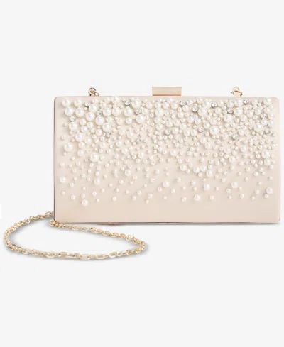 Inc International Concepts Ranndi Matte Champagne Satin Clutch Crossbody