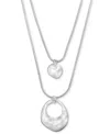 Inc International Concepts Rhodium-plated Crystal Sculptural Layered Pendant Necklace, 19-1/4" + 3" Extender, Exclusively At Ma