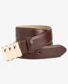 Inc International Concepts Ripple Buckle Patent Belt, Macy's Exclusive In Brown