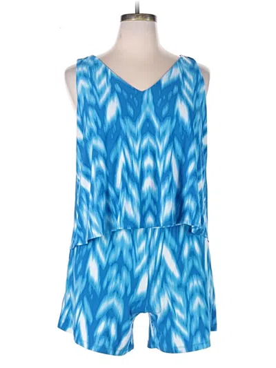 Pre-owned Inc International Concepts Romper In Blue