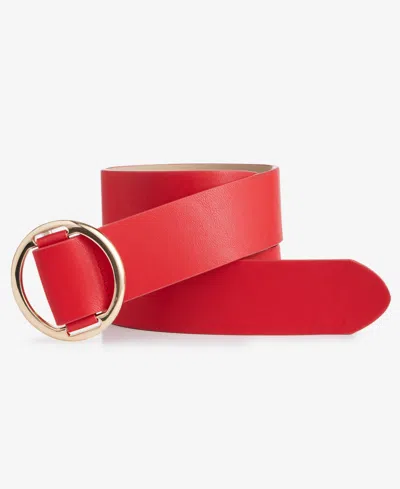 Inc International Concepts Round Friction Pull Through Pant Belt, Macy's Exclusive In Red