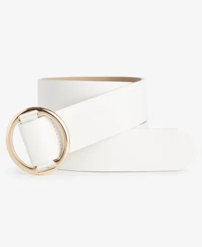 Inc International Concepts Round Friction Pull Through Pant Belt, Macy's Exclusive In White