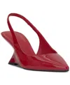 Inc International Concepts Sairi Wedge Slingback Pumps, Created For Macy's In Red Patent