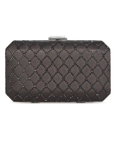 Inc International Concepts Sasha Satin Sparkle Clutch, Exclusively At Macy's In Burgundy
