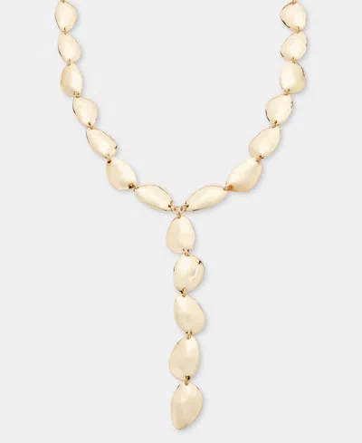 Inc International Concepts Sculptural Oval Lariat Necklace, 16" + 3" Extender, Macy's Exclusive In Gold