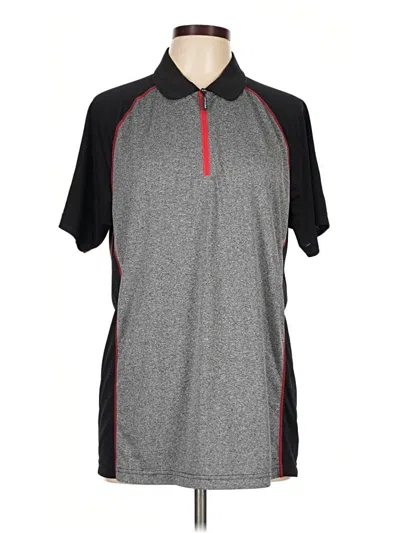 Pre-owned Inc International Concepts Short Sleeve Polo Shirt In Gray