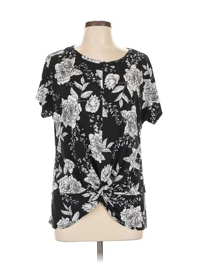 Pre-owned Inc International Concepts Short Sleeve T-shirt In Black