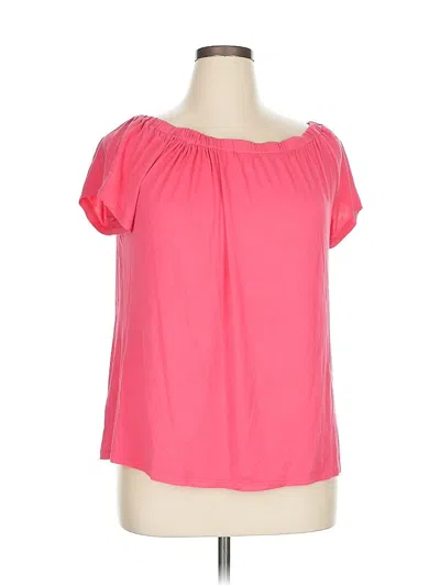 Pre-owned Inc International Concepts Short Sleeve T-shirt In Pink