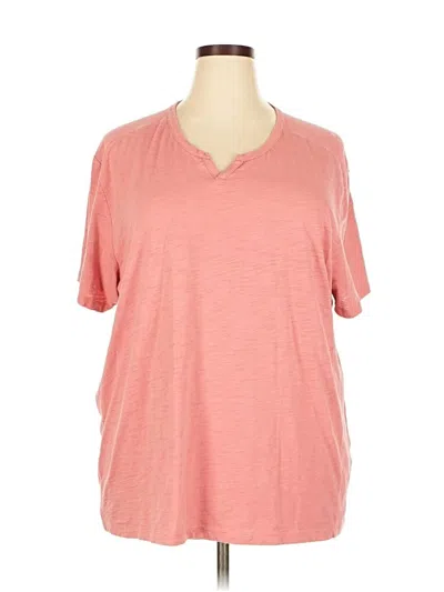 Pre-owned Inc International Concepts Short Sleeve T-shirt In Pink