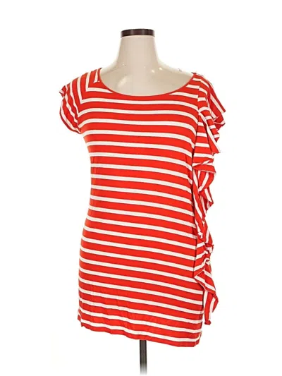 Pre-owned Inc International Concepts Short Sleeve T-shirt In Red