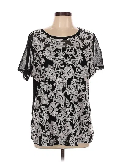 Pre-owned Inc International Concepts Short Sleeve T-shirt In Silver