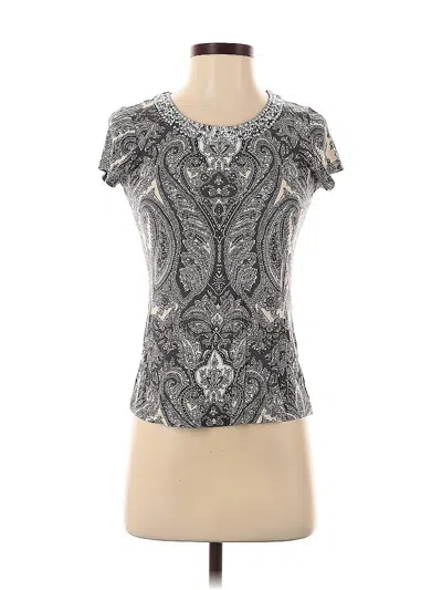 Pre-owned Inc International Concepts Short Sleeve T-shirt In Silver