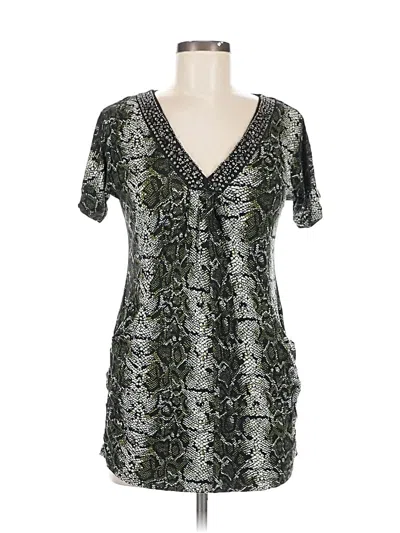 Pre-owned Inc International Concepts Short Sleeve T-shirt In Silver