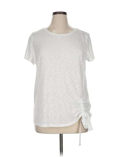 Pre-owned Inc International Concepts Short Sleeve T-shirt In White