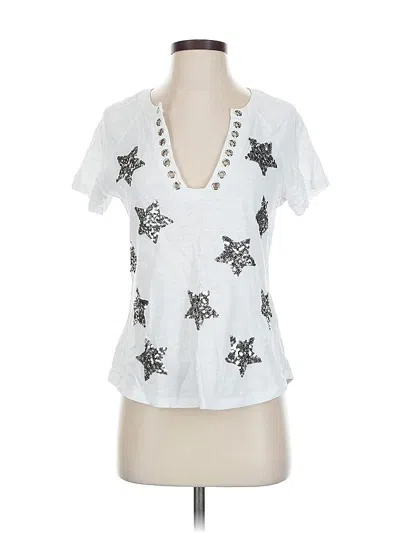 Pre-owned Inc International Concepts Short Sleeve T-shirt In White